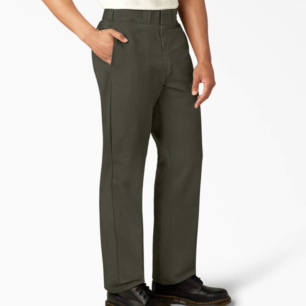 LIKE NEW Dickies Original 874 Olive Green Work Pants Mens Size 38x32